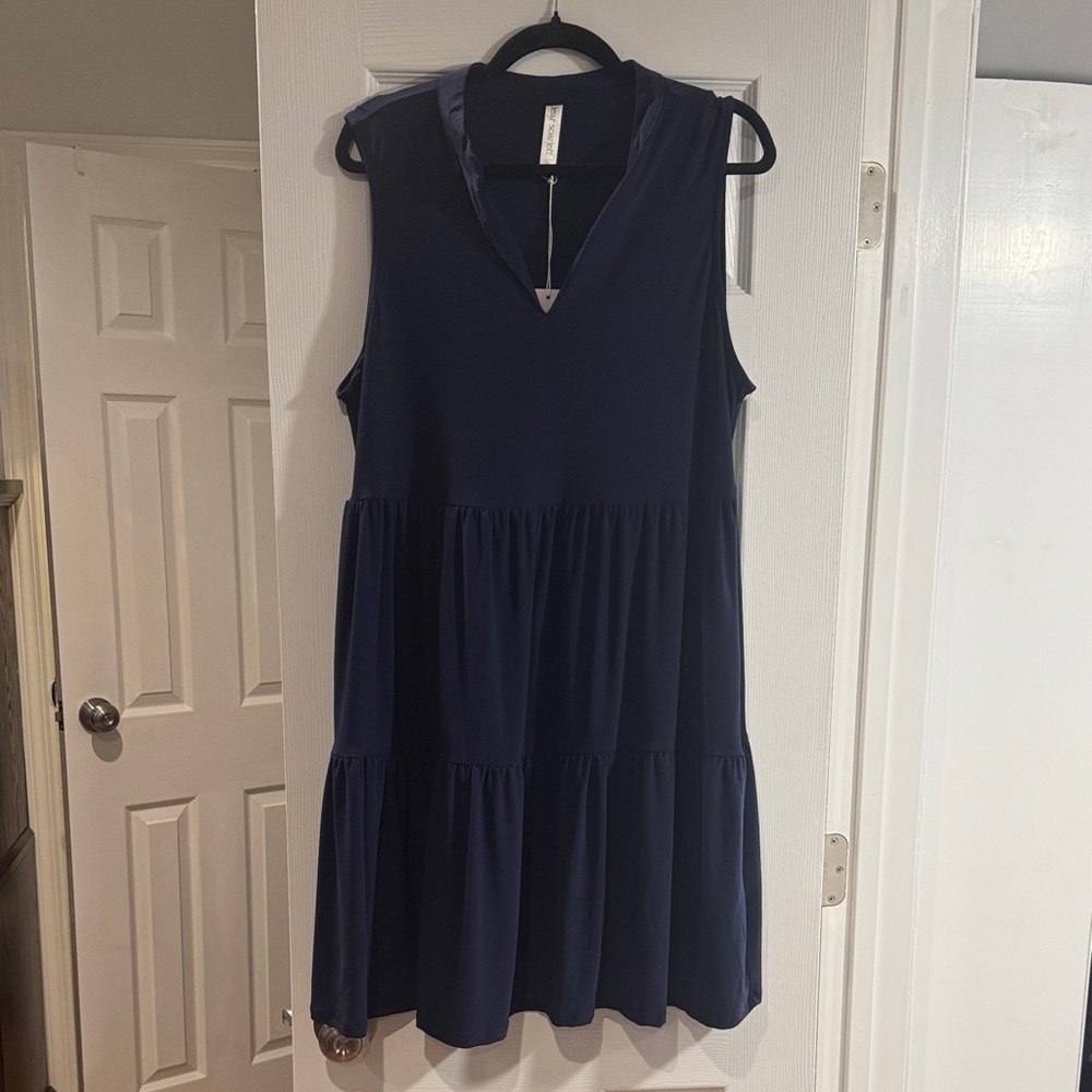 Chic Navy Sleeveless Mini Dress